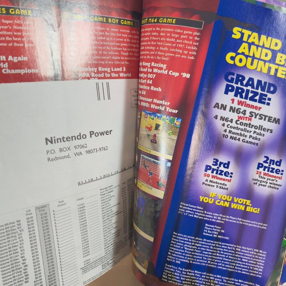 Nintendo Power Volume 106 with Forsaken poster & inserts - Picture 5 of 6